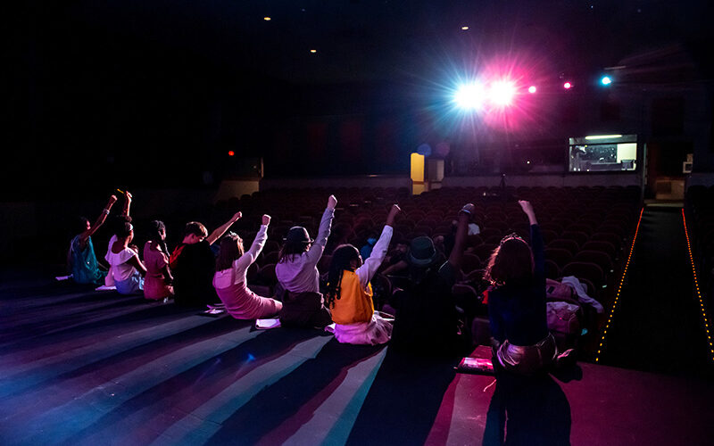 Kids watching a musical play