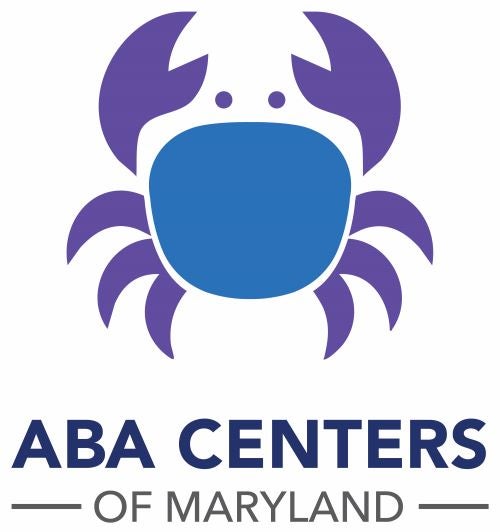 ABA Centers of Maryland logo with a blue and purple crab representing the state of Maryland.